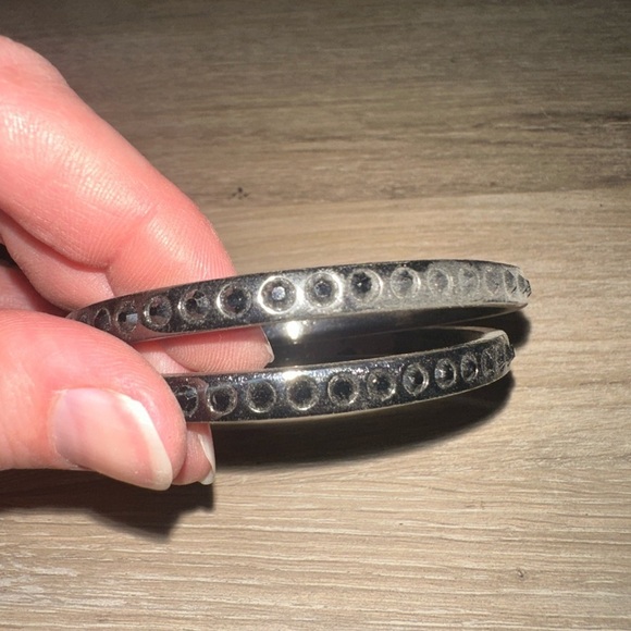 Set of 2 heavy metal bangles - Picture 2 of 2